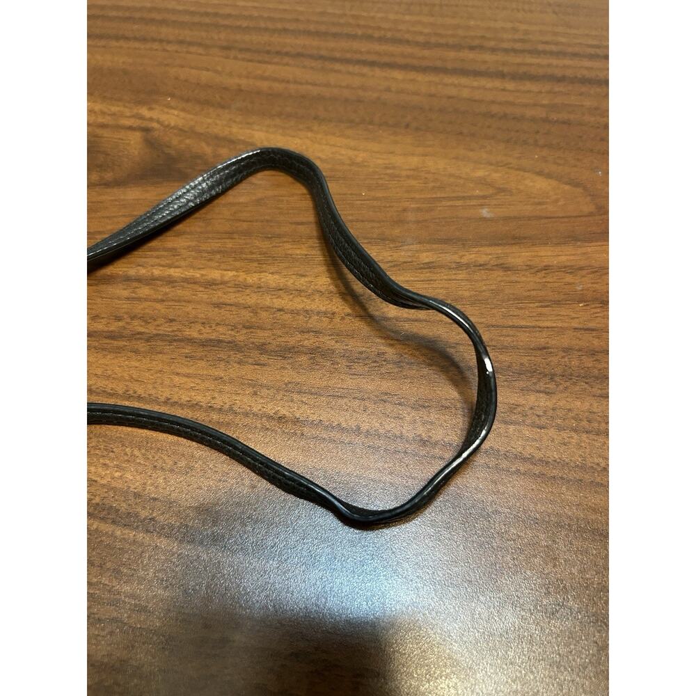 Coach Black Pebble Leather Foldover Crossbody Clutch Wallet Slim Purse - Picture 8 of 14